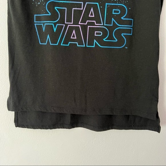 🪴 Star Wars Luke Skywalker Darth Vader Black Graphic Tee Small - Picture 5 of 7